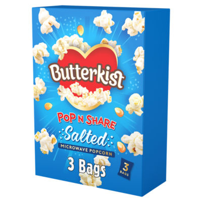 Butterkist Salted Microwave Popcorn Microwave Snack 3x60g