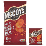 McCoy's flame grilled steak crisps 6 pack multipack, imported from the UK