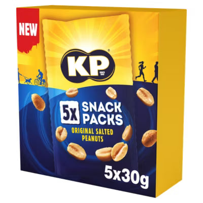 KP salted peanuts 5-pack multipack, UK version