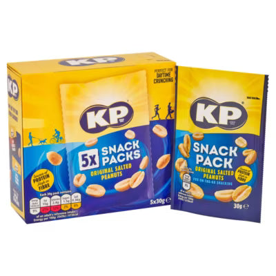KP salted peanuts 5-pack multipack, UK version