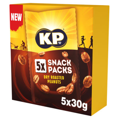 KP dry roasted peanuts multipack 5 pack, UK version