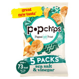 Popchips sea salt & vinegar popped potato snacks multipack 5 packs, imported from the UK