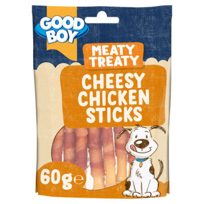 Good Boy Meaty Treaty Cheesy Chicken Sticks Dog Treats 60g