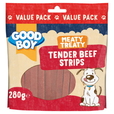 Good Boy beef strips dog treats 280g, UK version