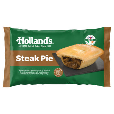 Holland's Chilled Steak Pie in foil tray, UK version