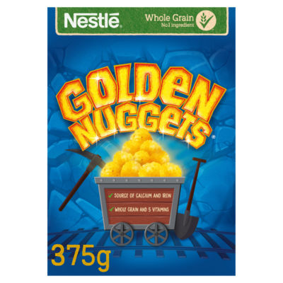 Nestlé Golden Nuggets honey flavoured cereal 375g, imported from the UK