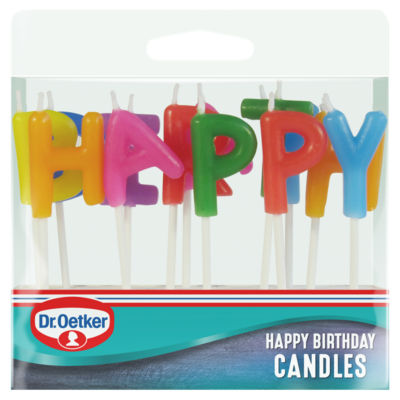 Dr. Oetker Happy Birthday letter candles - British product