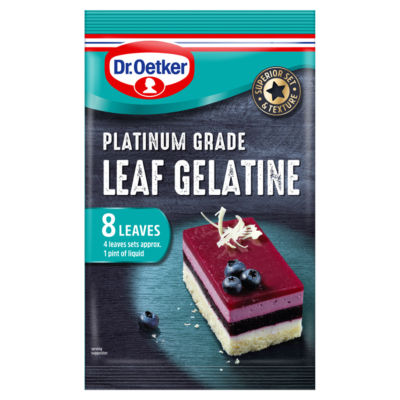 Dr. Oetker Platinum Grade Leaf Gelatine 13g (8 leaves) - British product