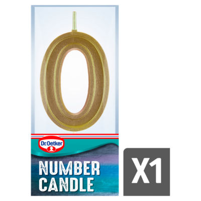 Dr. Oetker number zero birthday candle - British product