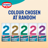Dr. Oetker number two birthday candle - British product