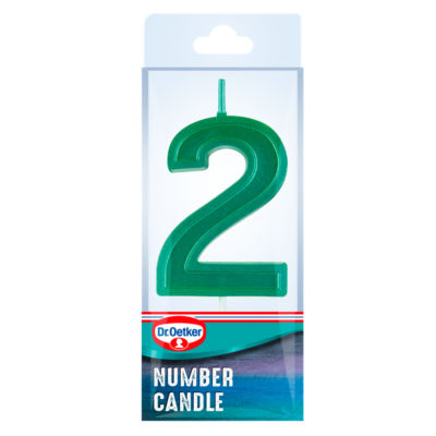 Dr. Oetker number two birthday candle - British product