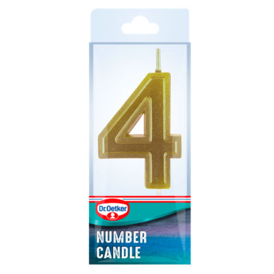 Dr. Oetker Number Four Birthday Candle - British product