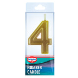 Dr. Oetker Number Four Birthday Candle - British product
