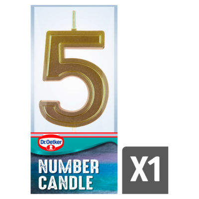 Dr. Oetker Number Five Birthday Candle - British product
