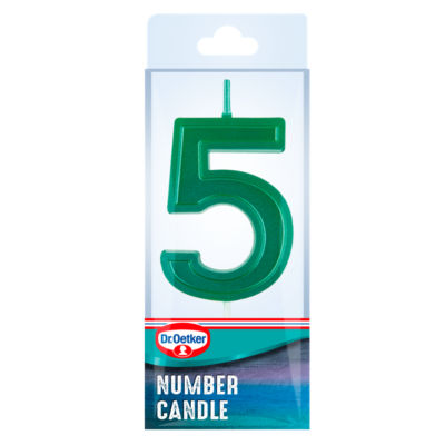 Dr. Oetker Number Five Birthday Candle - British product