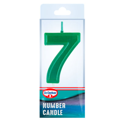 Dr. Oetker number seven birthday candle - British product