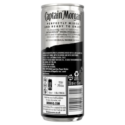 Captain Morgan Spiced Gold premixed can 250ml - British product