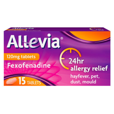 Allevia hayfever relief tablets 120mg fexofenadine 15 pack - British product