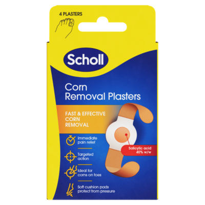 Scholl corn removal plasters 4 units, imported from the UK