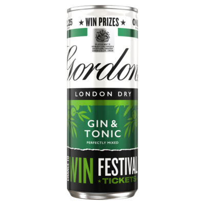 Gordon's London Dry Gin & Tonic Premix 250ml can, UK version