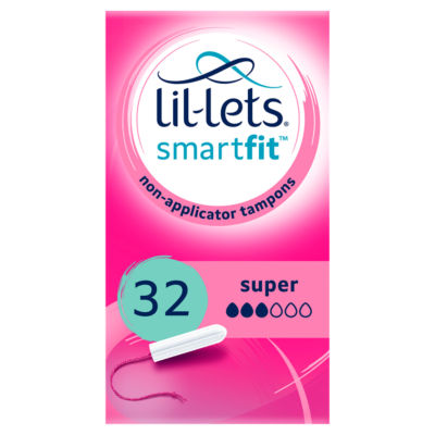 Lil-Lets Smartfit 32 Super Non-Applicator Tampons, UK version