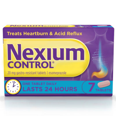 Nexium Control heartburn and indigestion tablets 7 tablets, imported from the UK