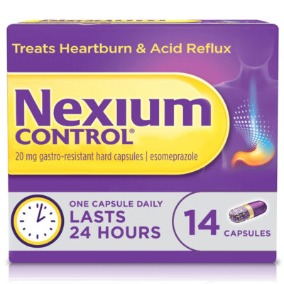 Nexium Control Heartburn and Indigestion Capsules 14, imported from the UK