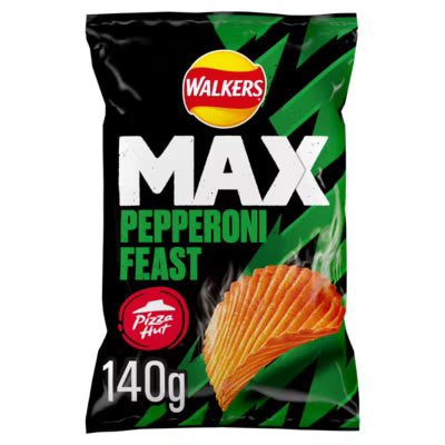 Walkers Max Pepperoni Feast sharing crisps 140g (British brand)