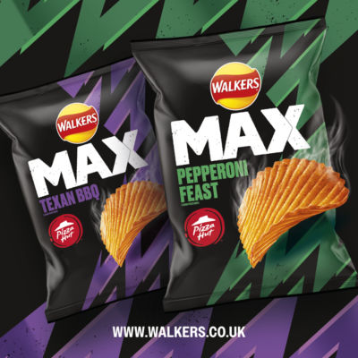 Walkers Max Pizza Hut Texan BBQ sharing crisps 140g (British brand)