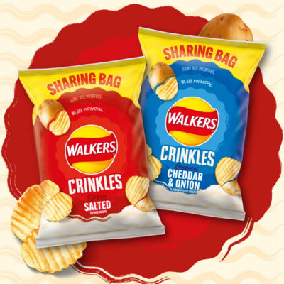 Walkers Cheddar Cheese and Onion crisps 140g (British brand)