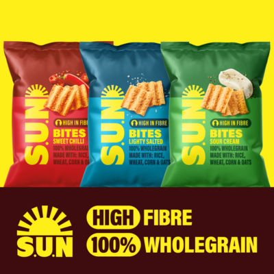 Sunbites Sweet Chilli wholegrain snacks 6x25g (British brand)