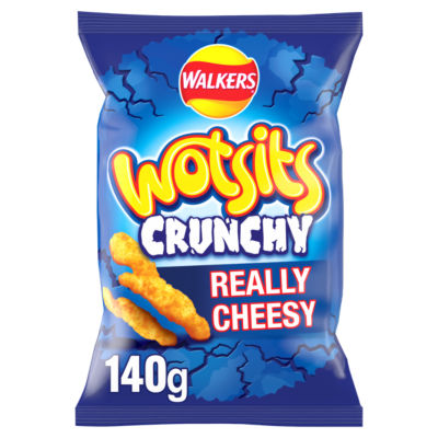 Walkers Wotsits Crunchy Really Cheesy Crisps 140g (British brand)