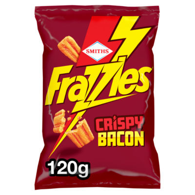 Smiths Frazzles bacon crisps 120g (British brand)