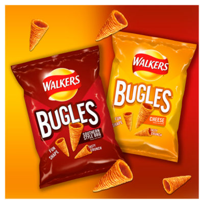 Walkers Bugles Southern Style BBQ corn snack 110g (British brand)