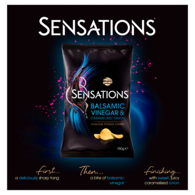 Sensations Balsamic Vinegar & Caramelised Onion crisps 150g (British brand)