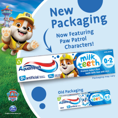 Aquafresh Paw Patrol Milk Teeth toothpaste 50ml - British product