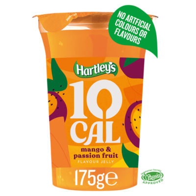 Hartley's 10 Cal mango passionfruit jelly 175g, UK version