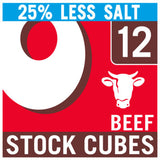 OXO reduced salt beef stock cubes 71g, imported from the UK