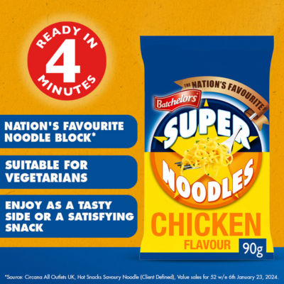 Batchelors chicken flavour packet noodles 90g - British product
