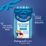 McDougalls self raising flour pre sifted 1.1kg, imported from the UK