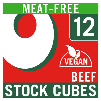 Oxo meat-free vegan beef flavour stock cubes 71g, imported from the UK