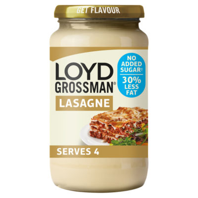 Loyd Grossman white lasagne sauce 440g, UK version