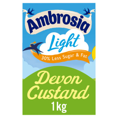 Ambrosia light low fat reduced sugar custard 1kg - British product