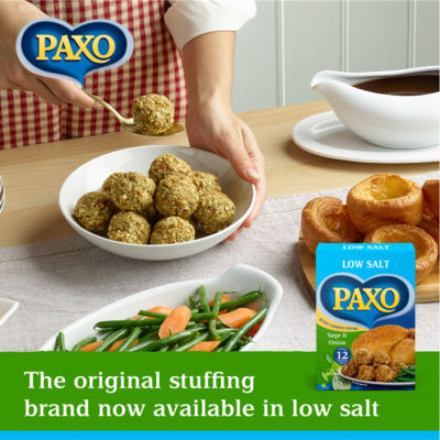 Paxo Sage and Onion Stuffing Mix 170g, imported from the UK