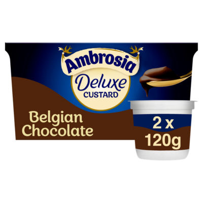 Ambrosia Belgian chocolate custard pots 2 x 120g - British product