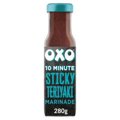 OXO Sticky Teriyaki Marinade Sauce 280g, imported from the UK