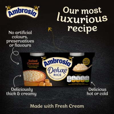 Ambrosia Salted Caramel Rice Pudding 2 x 110g pots - British product