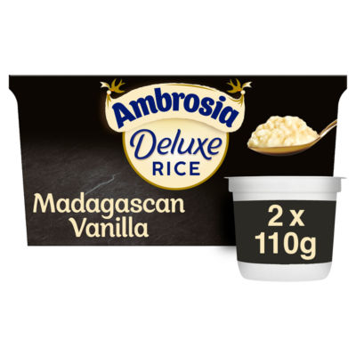 Ambrosia Madagascan Vanilla Rice Pudding 2 x 110g pots - British product