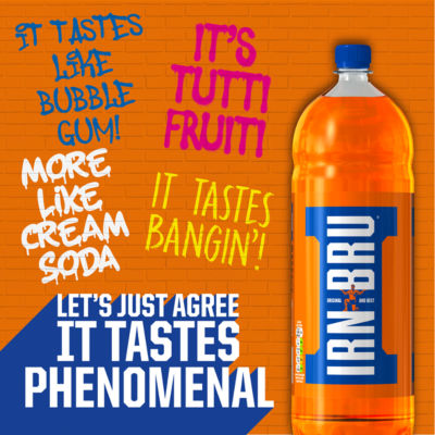 Irn-Bru carbonated soft drink 4 x 2 Litre multipack - British product