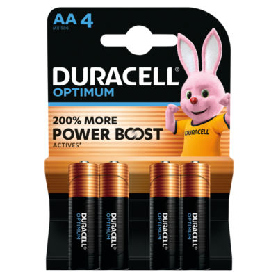 Duracell Optimum AA batteries 4 pack - British product
